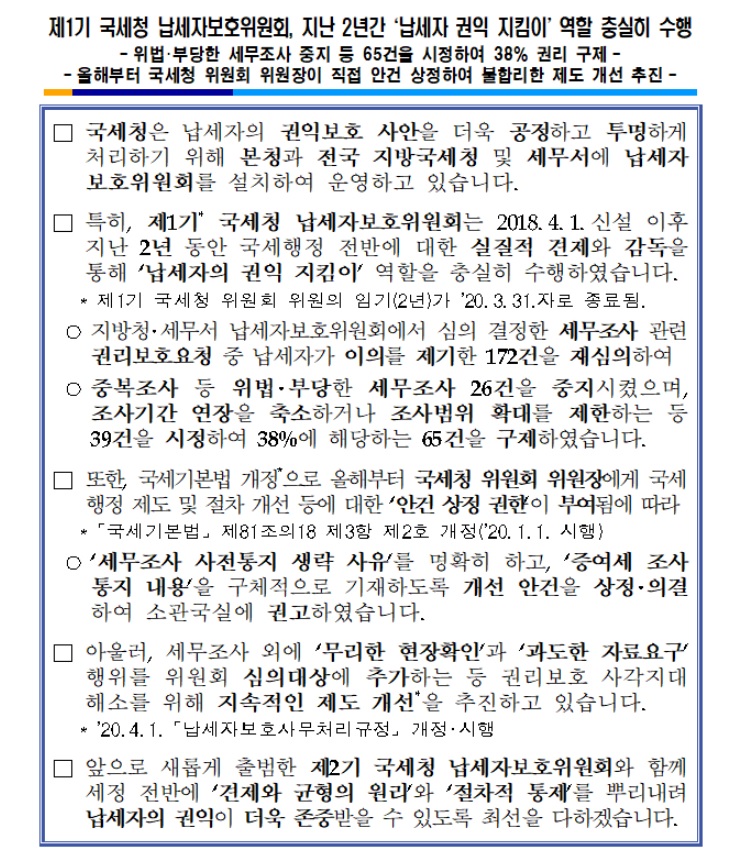 납세자 권익 지킴이